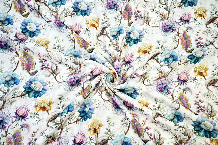 Floral Cotton Fabric BY The Yard