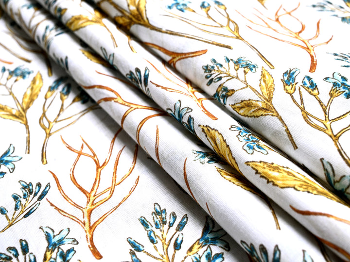 Cotton Fabric with Indian Tree Branches
