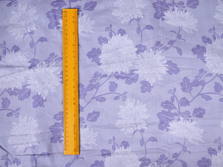 Flower Print Soft Indian Cotton Fabric ~ Lavender