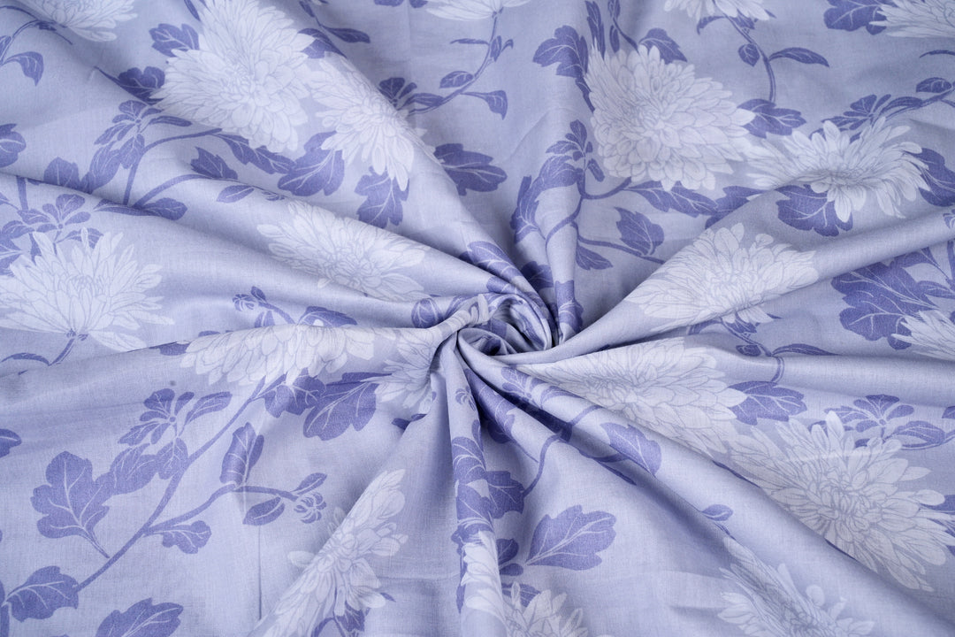 Lavender Large Flower Prints Fabric