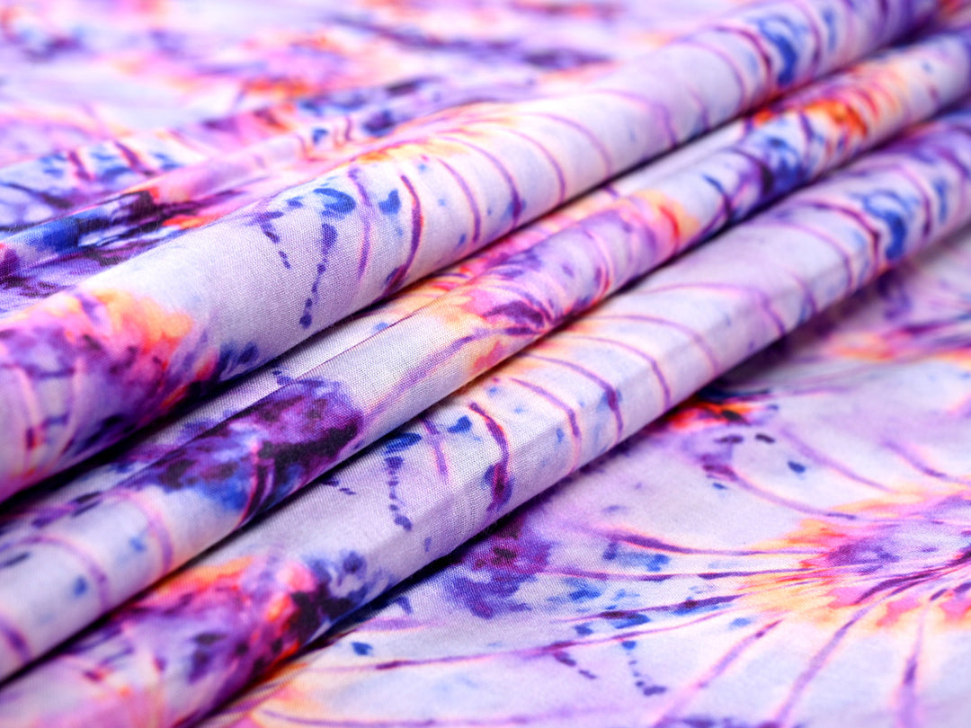 Tie Dye Print Cotton Fabric Textile