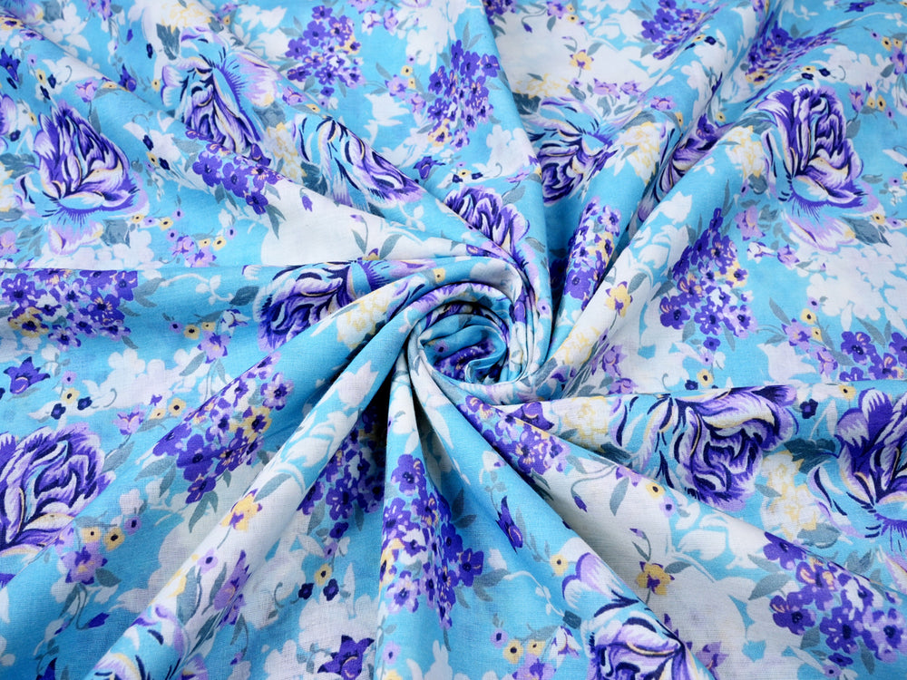 Indigo Blue Colour Cotton Fabric Trends