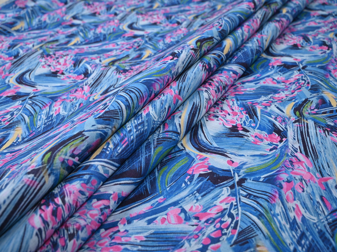 cotton Fabric On Abstract Pattern