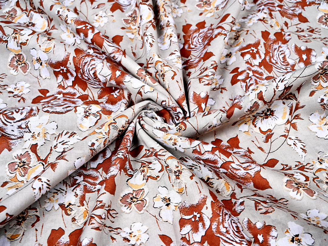Flowers Printed Cotton Fabric