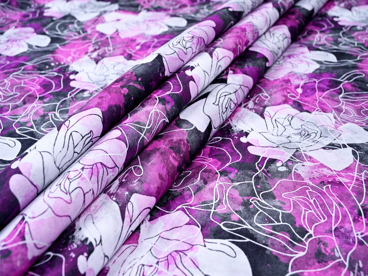 Pure Indian Cotton floral Digital Print fabric