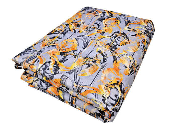 Floral 100% cotton fabric with Golden leaf pattern