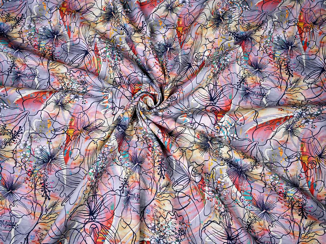 Order Today! Nature's Palette Vibrant Floral Artistry Fabric