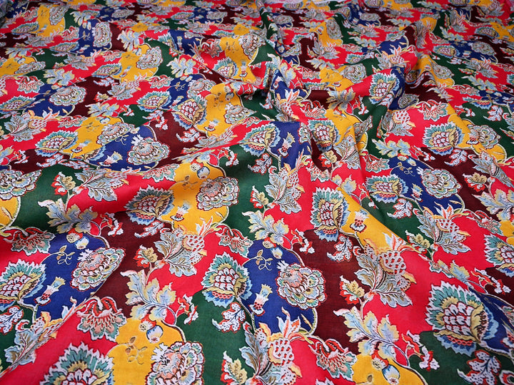 Block Printing Cotton Fabric Yard