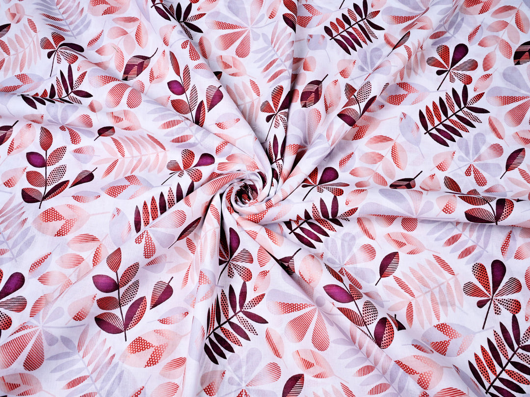 Nature's Elegance: Dive into Watercolor Decorative Leaf Patterns Fabric