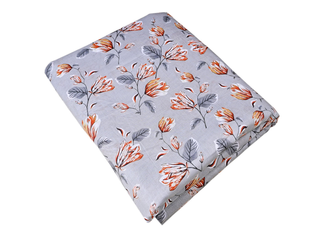 Find Grey Base Cotton Fabrics of Boho Style Leaf Designs