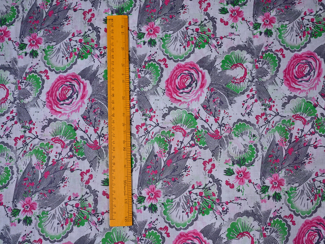 Indian cotton floral print fabric online