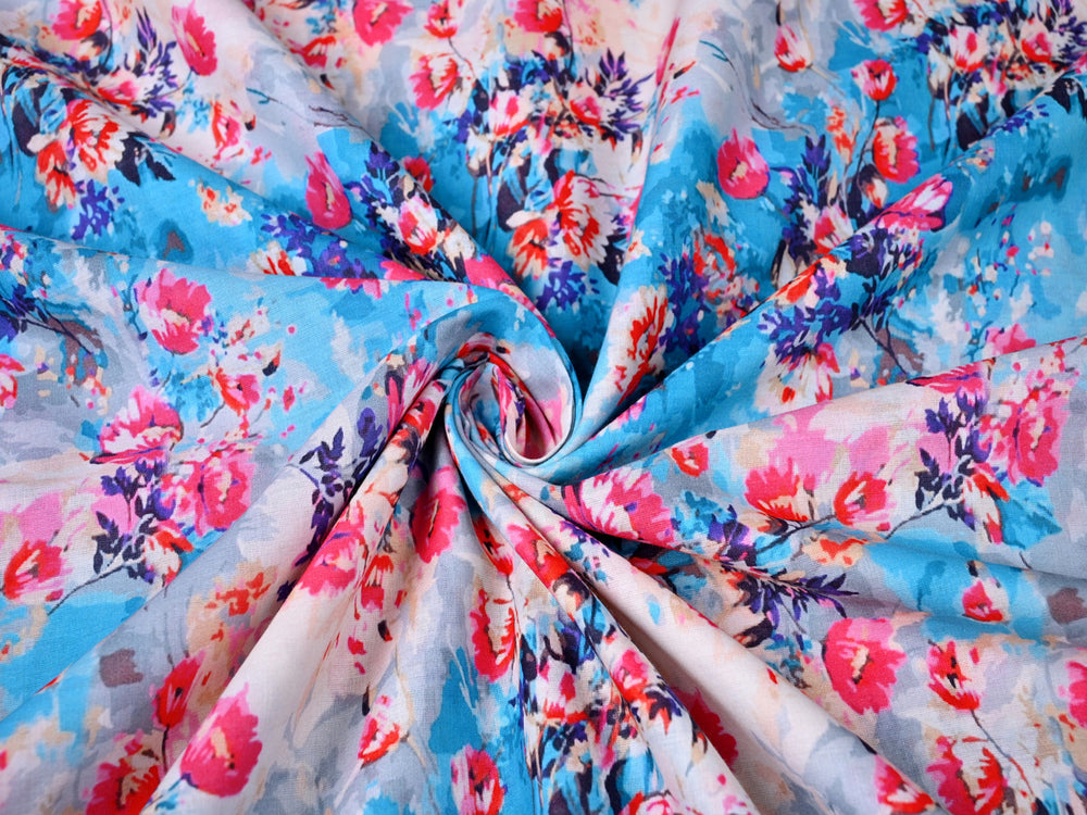 Colorful Flower Printing Fabric 
