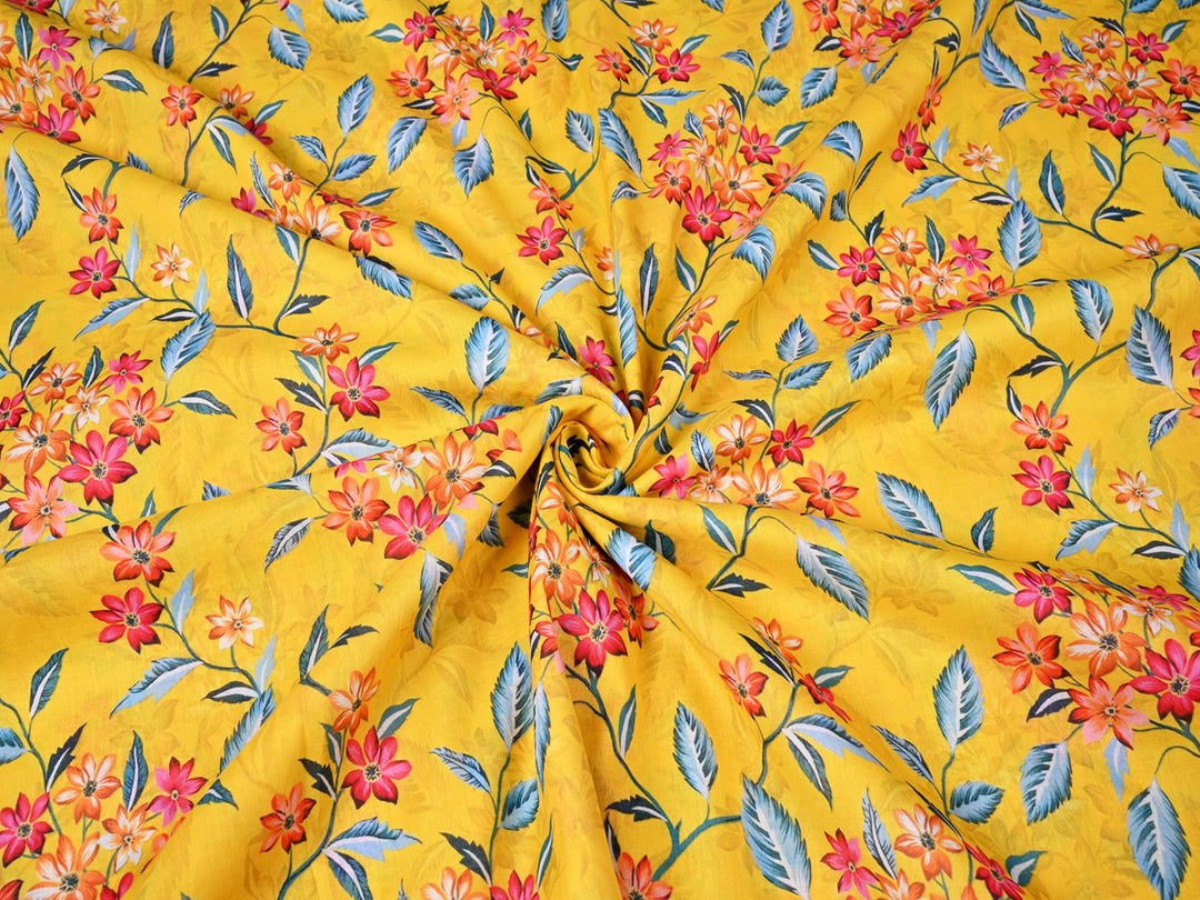 Flowers pattern Print On Clothes Fabric