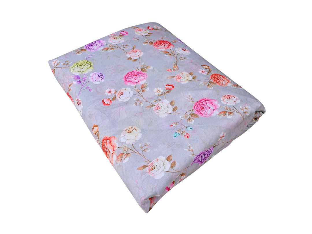 Captivating Multicolor Rose Patterned Sustainable Cotton Fabric