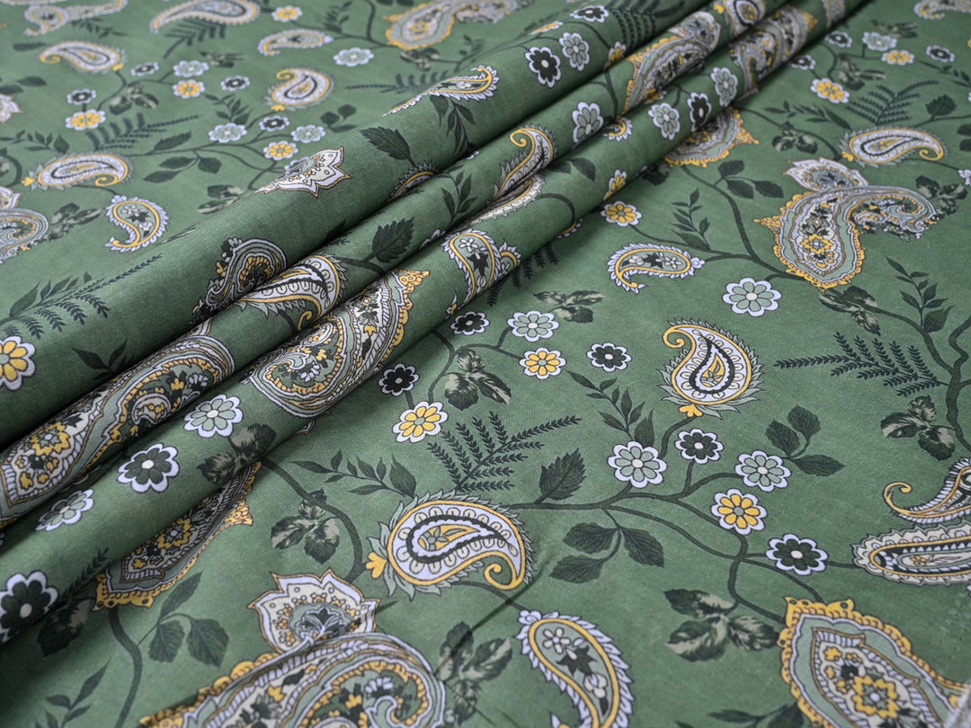 Ethnic Indian Paisley Cotton Fabric