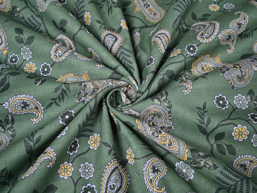 Paisley Pattern On Cotton Fabric