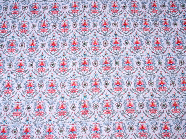 Bohemian Style Motif Print Cotton Fabric for Unique Clothing