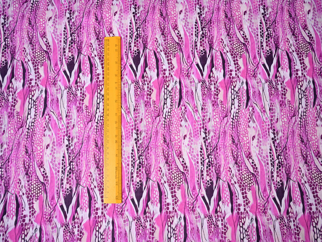 Abstract Pink 100% Pure cotton Blend Fabric, Visit us Today!