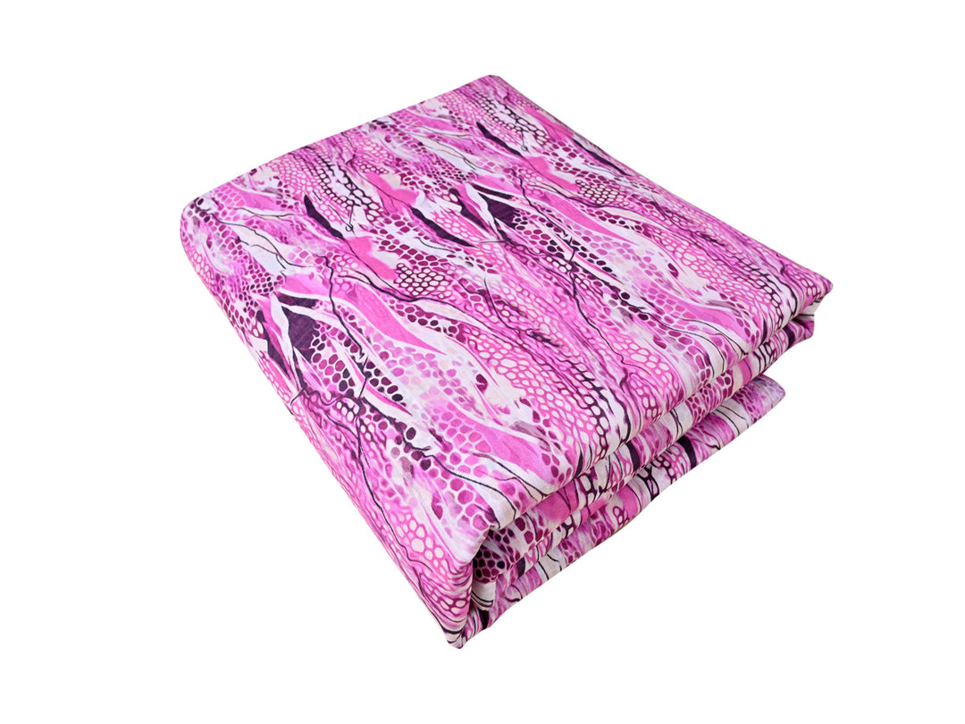 Abstract Pink 100% Pure cotton Blend Fabric, Visit us Today!
