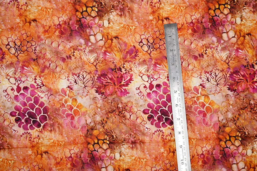 Abstract Floral Digital Print Cotton Fabric