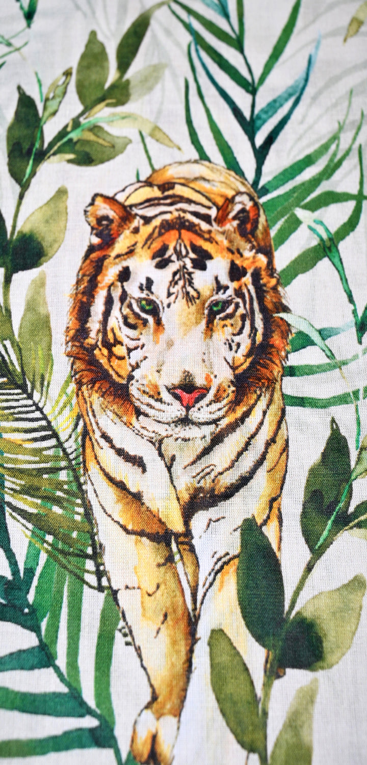 Bold Jungle Vibes In Cotton Fabric Canvas