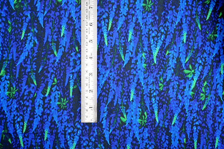 Blue Digital Prints Cotton Fabric Textiles