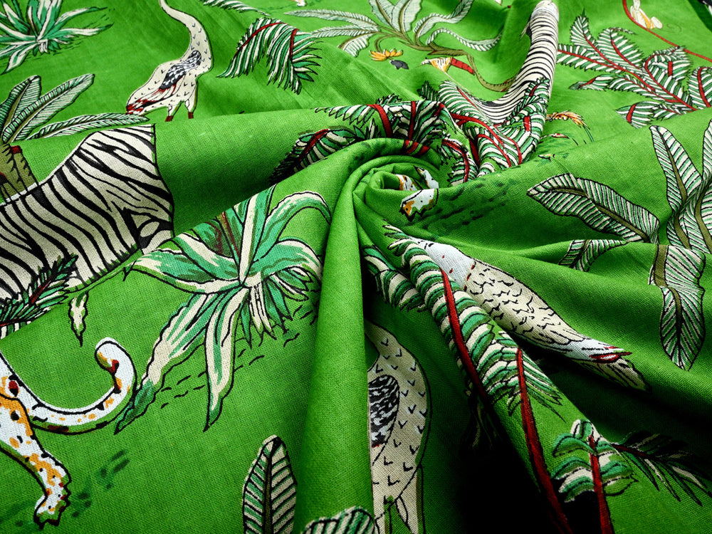 buy jungle safari print cotton fabric