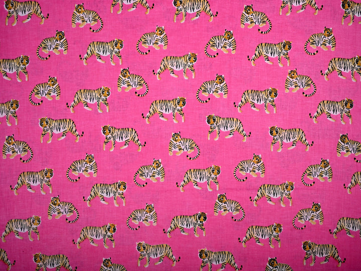 jungle safari printed cotton fabric online