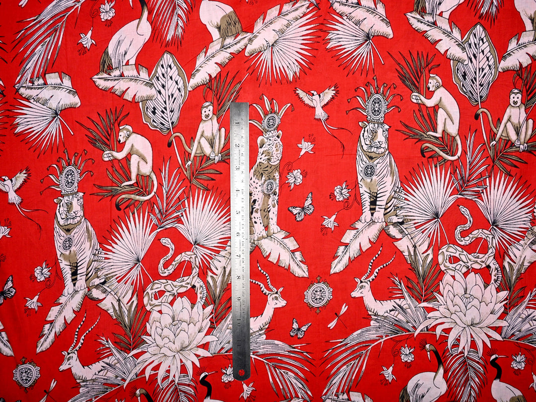 indian screen printed cotton fabric online
