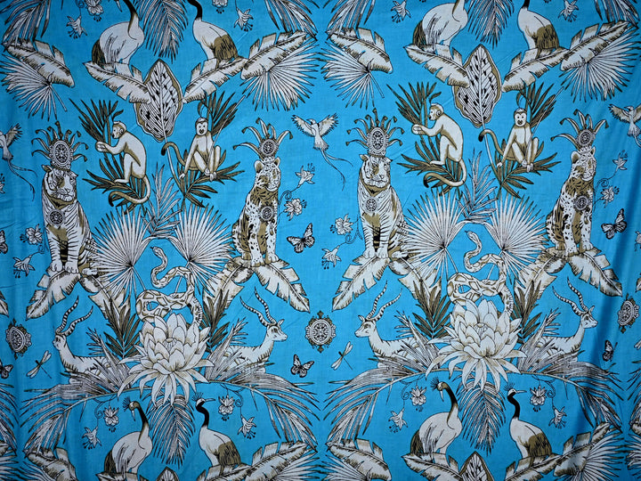 Animal Screen Print Cotton Fabric