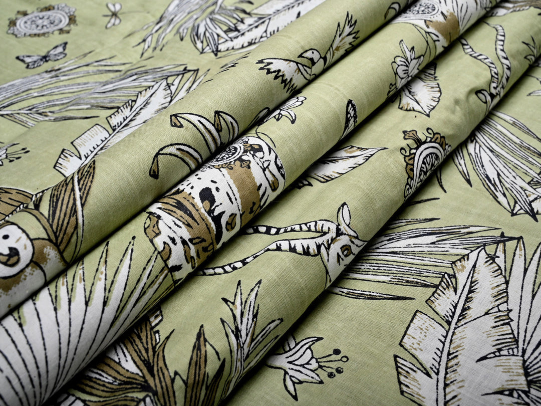 Indian Jungle safari cotton fabric