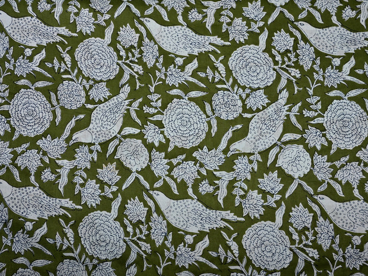 Green Custom Cotton Fabric Materials