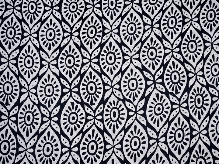 Evil Eye Pattern Screen Print Cotton Fabric