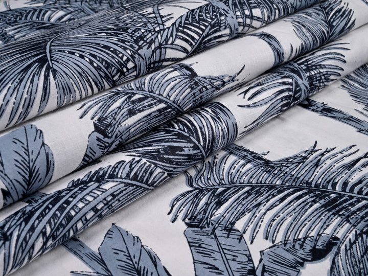 grey cotton printed fabric online
