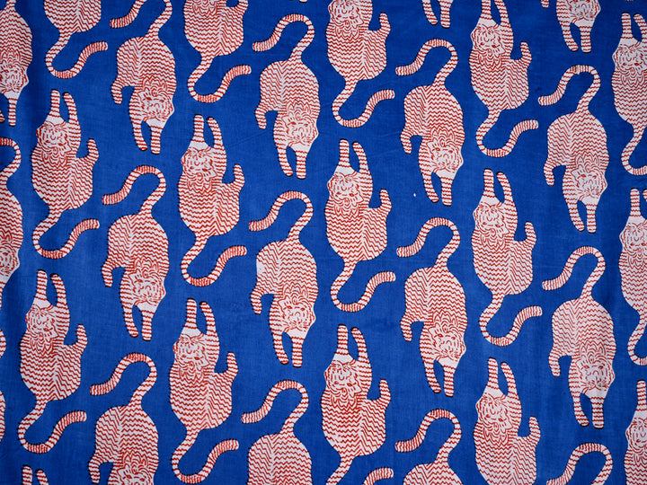 buy blue safari chic fabric online in india