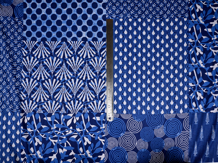 Pattern Tile Screen Print Cotton Fabric