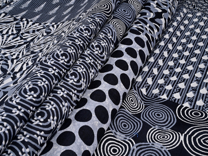 Pattern Tile Screen Print Cotton Fabric