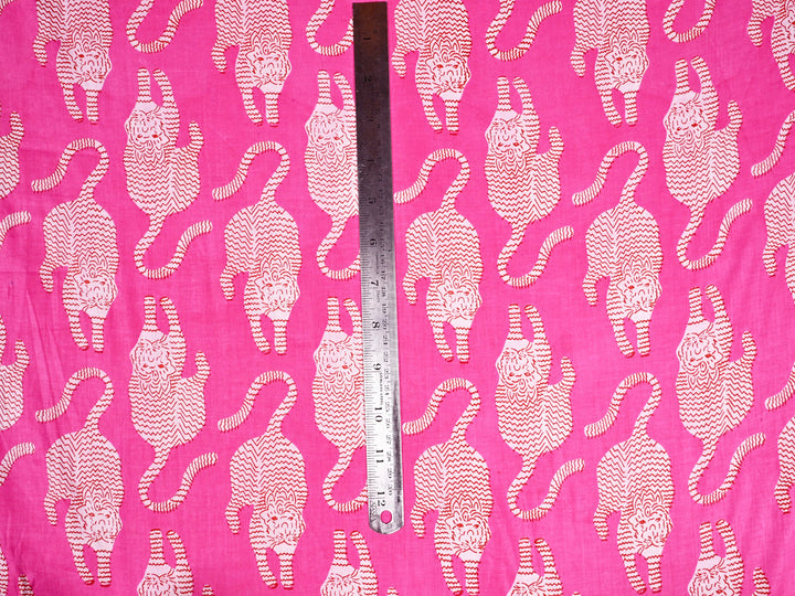 cotton printed tiger pattern fabric