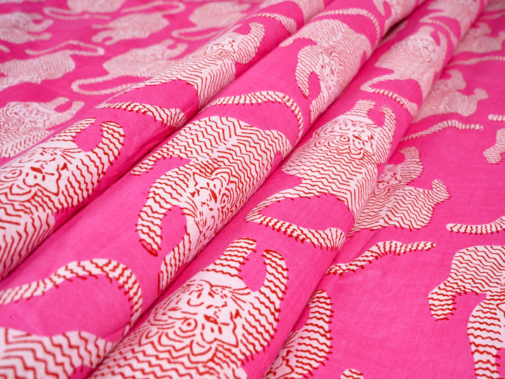 indian leopard cotton print fabric 
