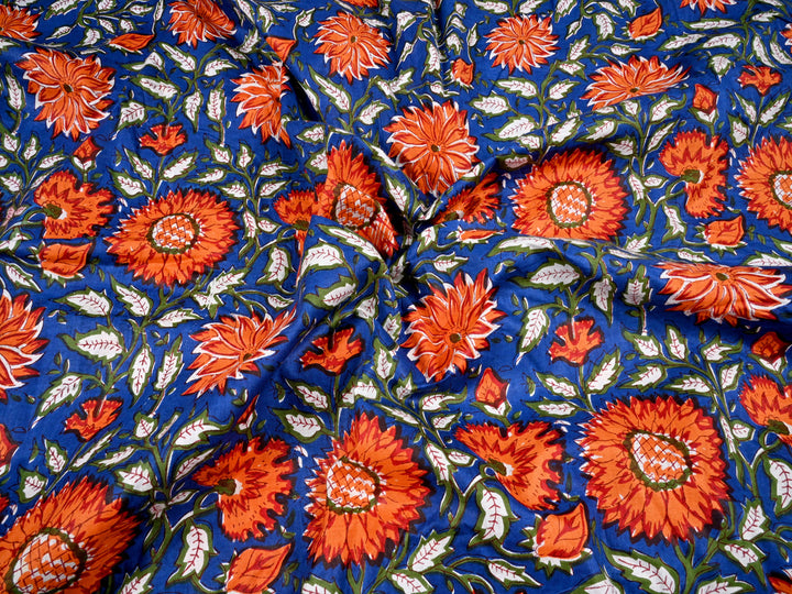 Blue Prints Cotton Cloth Fabric Online