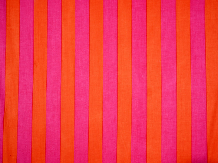 Stripped Pattern Screen Print Cotton Fabric