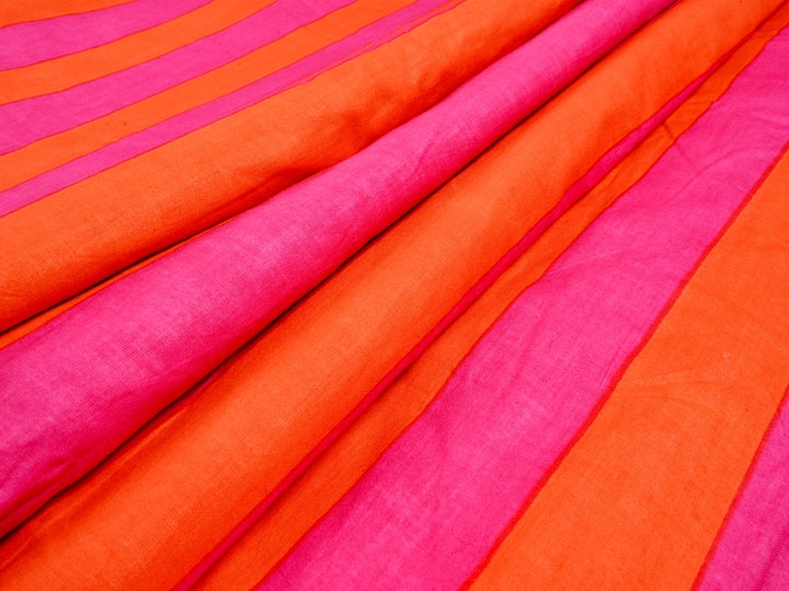 orange, pink lining cotton fabric