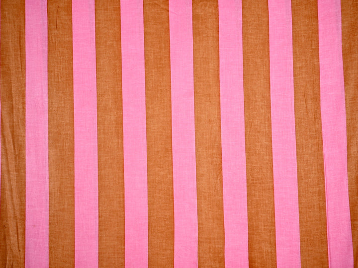 wide stripes pattern linen fabric