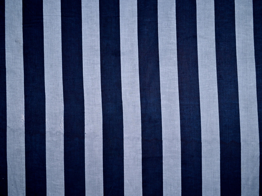 blue stripes printed cotton fabrics yards