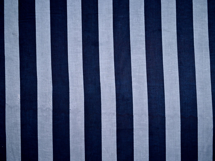 blue stripes printed cotton fabrics yards