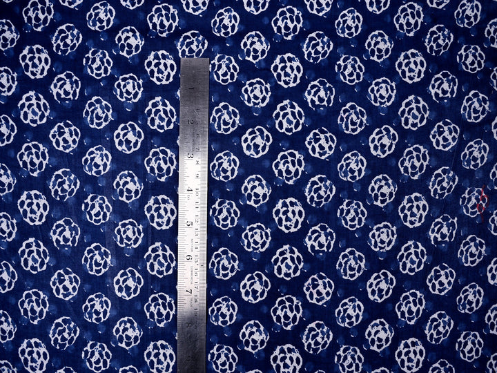 Indian famous blue batik cotton print fabric