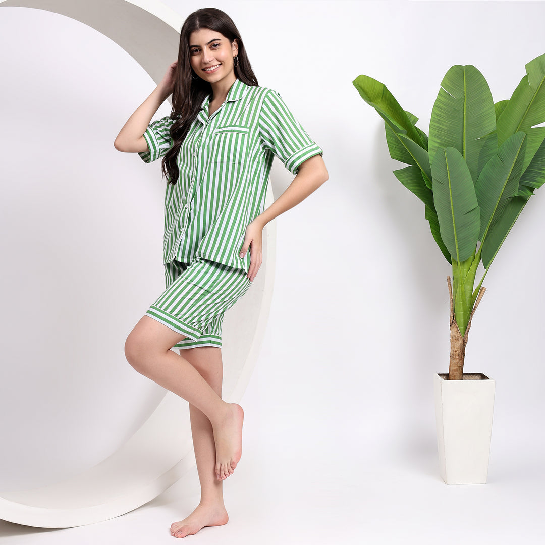 green shorts for women nightdress