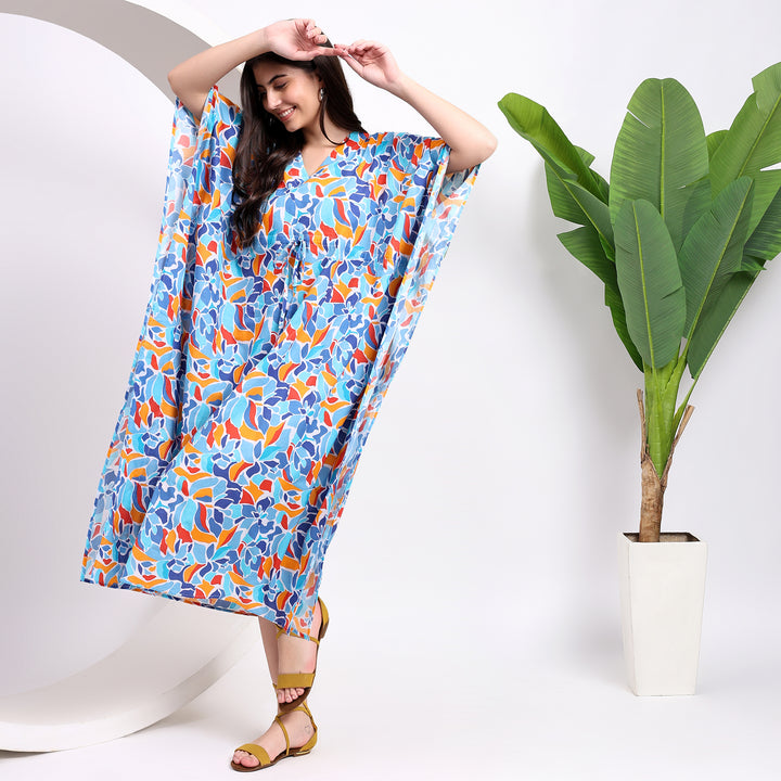 Modern blue kaftan