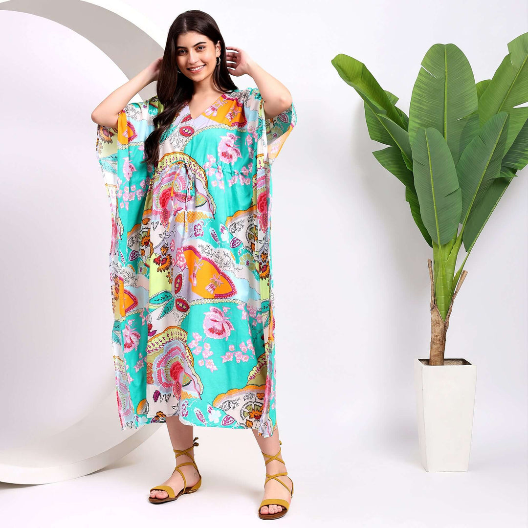 Long Cotton Kaftan Dress – Relaxed Fit Caftan for Women