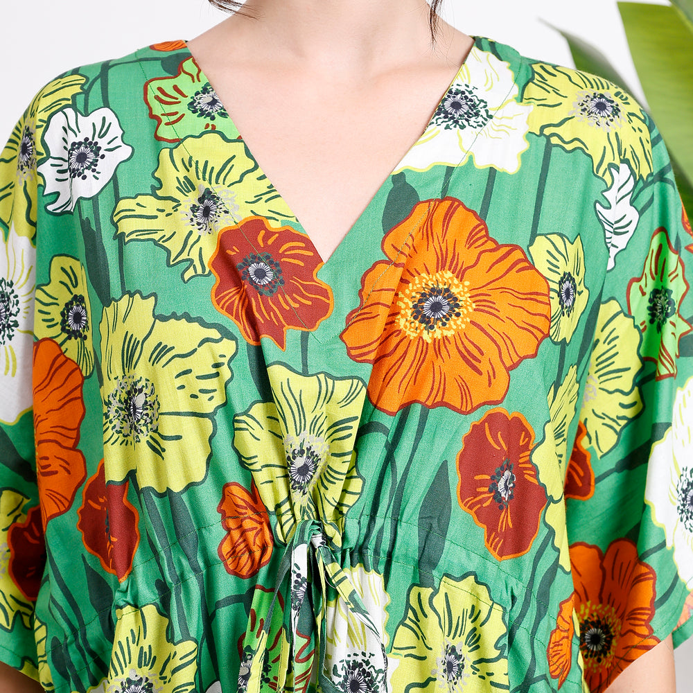 floral green dress